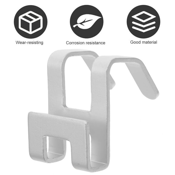WRISTBIQUE 2Pcs Dual Coat Hooks Clothes Hanger Hook Silver Aluminum Modern Design for Renters