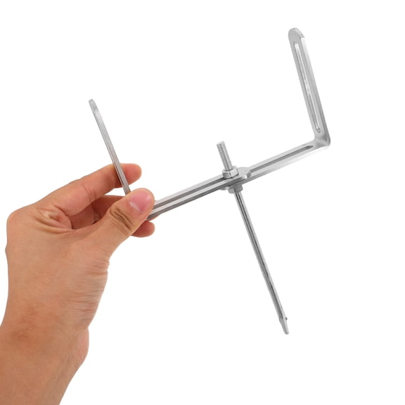 WRISTBIQUE 2-Pack Heavy Duty Iron Downspout Anchors for Lawn and Yard, Weather Resistant Support Brackets