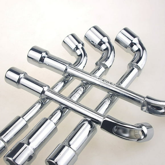 WRISTBIQUE 2Pcs Wrench Spanner L Shaped Socket Adjustable Double-Ended Mechanic Handyman Factory Use