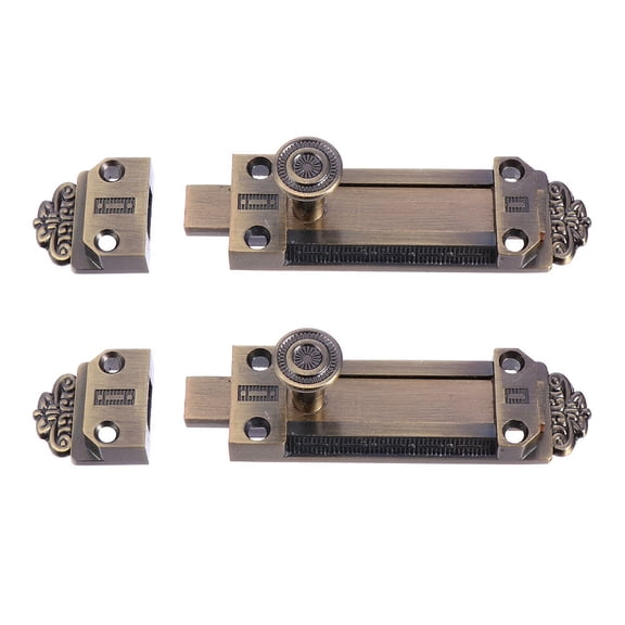 WRISTBIQUE Zinc Alloy Door Security Lock with Heavy-Duty Bolt Core, Dark Brown, Lightweight and , 2-Pack