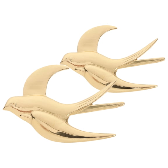 WRISTBIQUE Set of 2 Vintage European Bird Wall Hanging Statues for Home Decoration, Retro Style Bird Figurines
