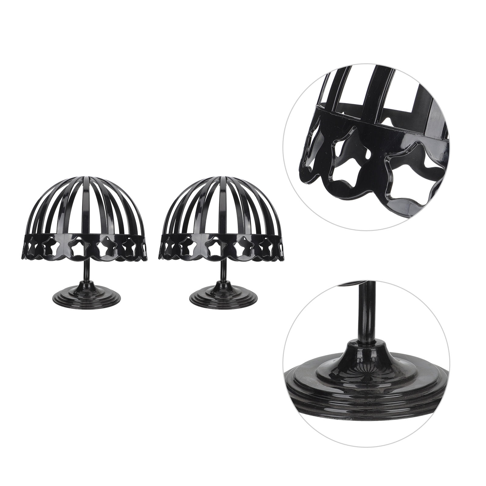 Hat Shape Rack WRISTBIQUE 2Set Hat Rack Black ABS Protect Hat Shape for Home Use and ...