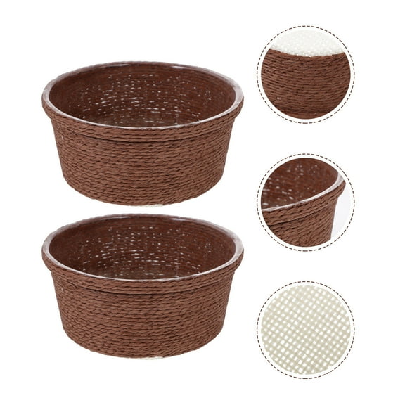 WRISTBIQUE 2Pcs Rattan Plant Pot Creative Design Flower Holder for Hotel Home Office Floral Display