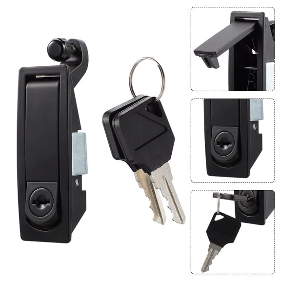 WRISTBIQUE 2 Sets Black Zinc Alloy Compression Latches Lock for Multi-Purpose Cabinet and Tool Box Hardware