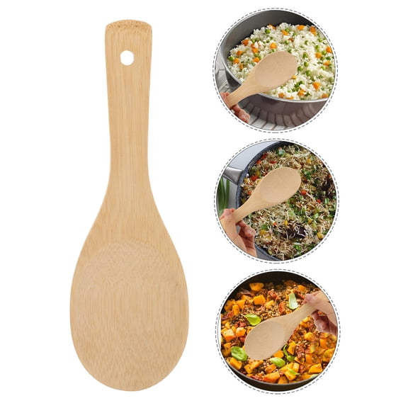 WRISTBIQUE 2-Pack Carbonized Rice Serving Spoons, Kitchen Utensils for Cooking and Serving