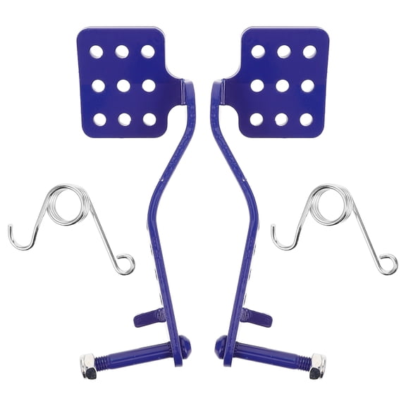 WRISTBIQUE 2Pcs Blue Metal Brake Throttle Pedal Kit for Automotive with Anti Slip Durable Design