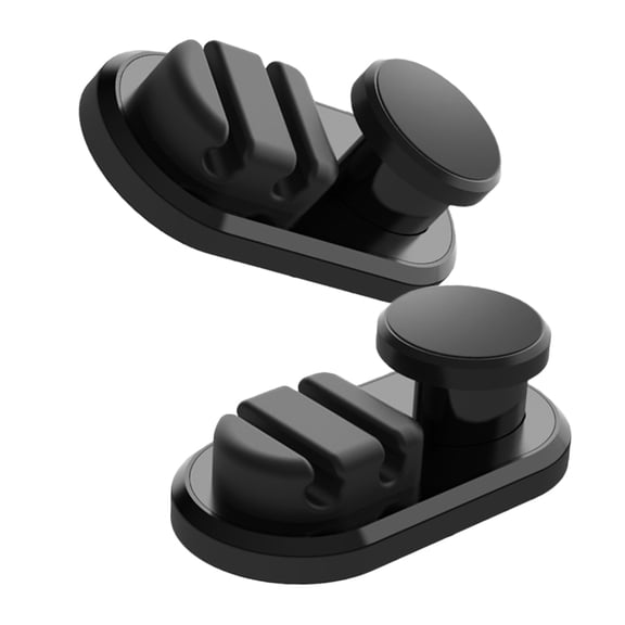 WRISTBIQUE 2-Pack Cable Organizer Clips for Desk, Car, Office - Cord Management Holder, Wire Tidy Clips, Data Cable Organizer
