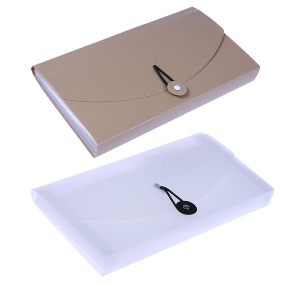 WRISTBIQUE 2Pcs Accordion File Organizer Expanding Folder with Multiple Pockets for Office