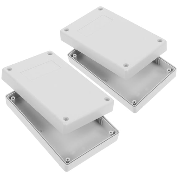 WRISTBIQUE 2-Pack Electrical Junction Box, Sleek White Plastic Design for Outdoor Use