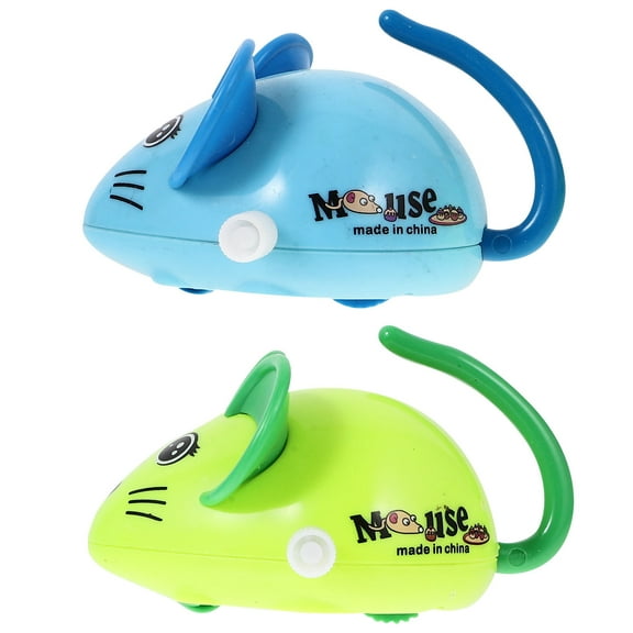 WRISTBIQUE 2pcs Small Animal Wind-up Toy Assorted Color Wind-up Mechanism for Kids Easter Baskets