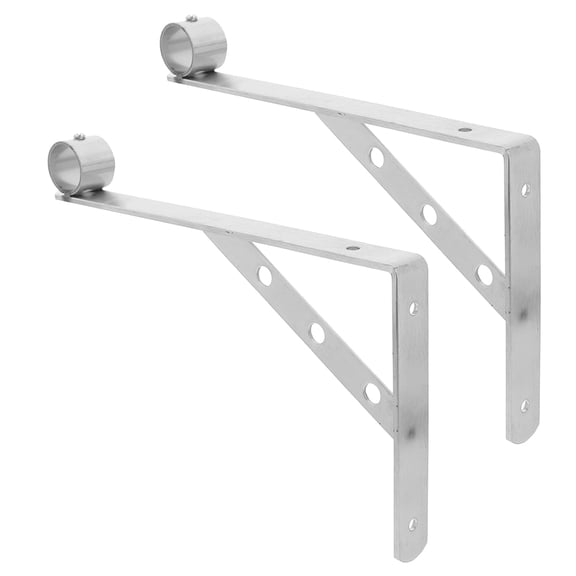 WRISTBIQUE 2-Pack Stainless Steel Triangular Shelf Brackets for Indoor and Outdoor Heavy Duty Support