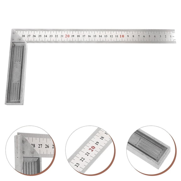 WRISTBIQUE 2-Pack Triangular Woodworking Rulers for Accurate Right Angle Marking by Professional Carpenters