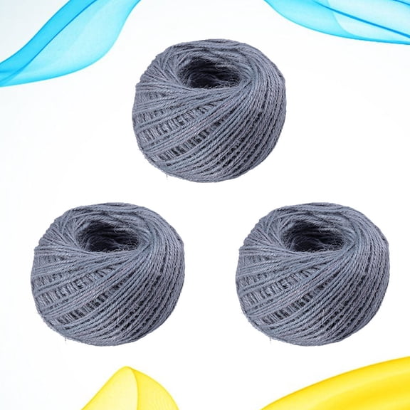 WRISTBIQUE Craft Twine Hemp Rope Grey 3 Pcs Natural Hemp For Diy Crafts And Bundling