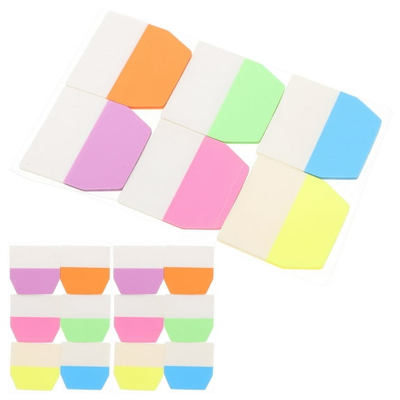 WRISTBIQUE 3Sets Multi Colored Self Adhesive Sticky Tabs for Annotating Books and Organizing