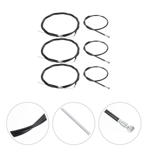 WRISTBIQUE 3Sets Professional Bike Brake Lines Black with Portable Design for Bike Maintenance