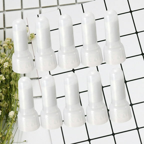 WRISTBIQUE 300Pcs Copper Crimp Connector White Plastic for Electrical Products 1.75in