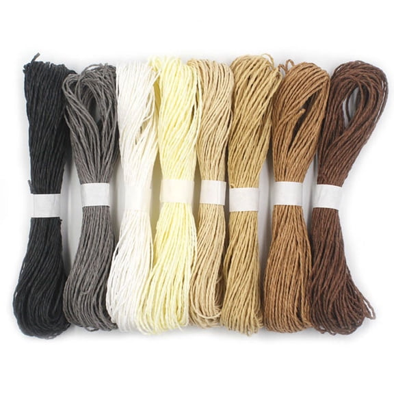 WRISTBIQUE 30M X 0.2Cm Twisted String For Decor Paper Rope Assorted Color For present Giving Craft Fairs Events 24Pcs