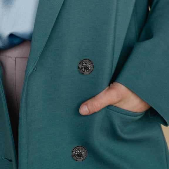 WRISTBIQUE 30Pcs Black Metal Button for Clothes Hollow Out Design Easy Use for Jackets