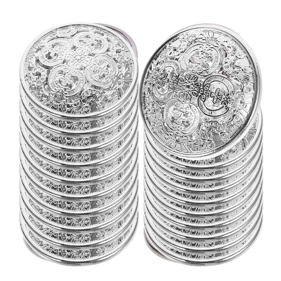 WRISTBIQUE 30Pcs Zinc Alloy Sewing Buttons with Elegant Hollow Design for Crafting and Garment Decoration