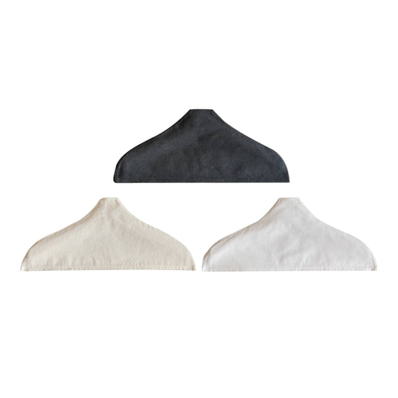 WRISTBIQUE 3Pcs Reusable Hanger Guards Cotton Linen Anti Fall Clothes Hanger Covers for Closet Use