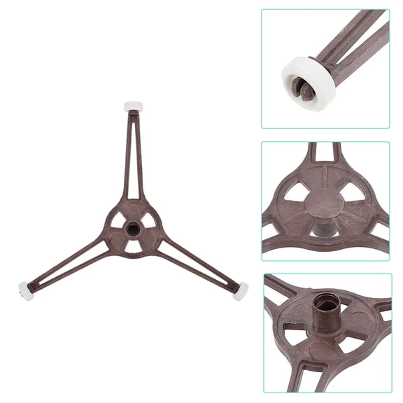 WRISTBIQUE 3Pcs Coffee Microwave Turntable Triple Arm Support with 360 Degree Rotating Roller
