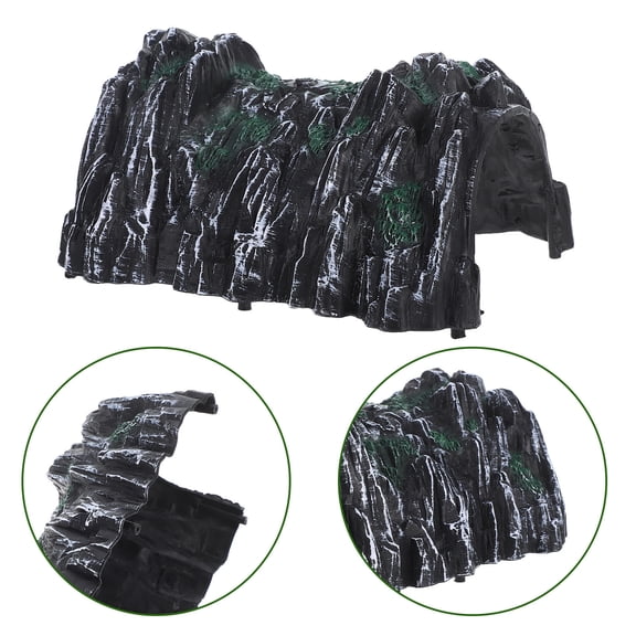 WRISTBIQUE 3Pcs Grey Simulation Cave Tunnel Models for Train Scenery and Home Ornament Decoration