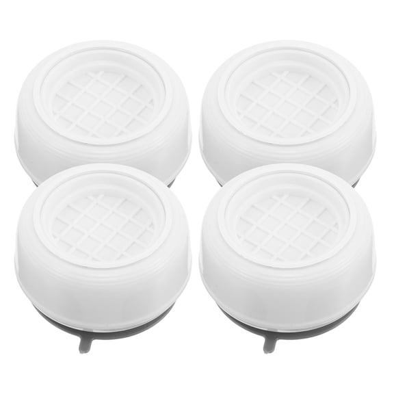 WRISTBIQUE 1Set White Washing Machine Stabilizer Foot Pads with Thickened Elevated Design