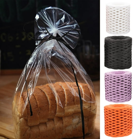 WRISTBIQUE 4 Rolls Wrapping Ribbon for Presents present Packing Ropes Purple Orange Black White Crafting Jewelry Making