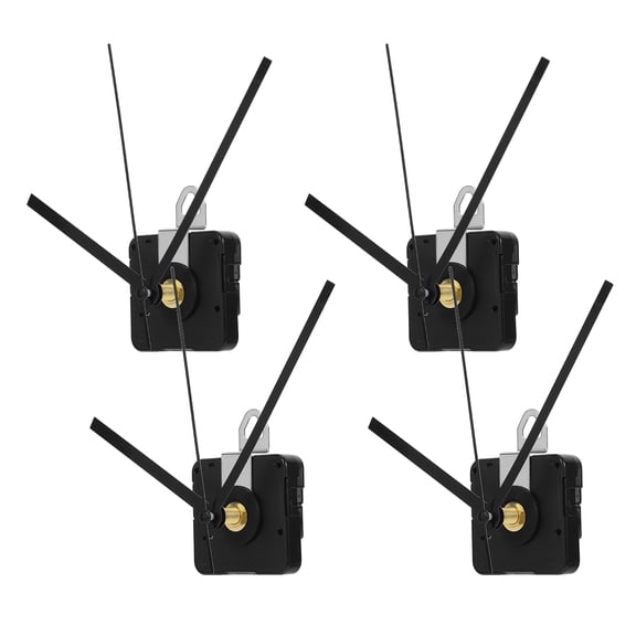 WRISTBIQUE 4-Pack Silent Quartz Clock Movement Replacement for Modern Wall Clocks, Metal Mechanism Set