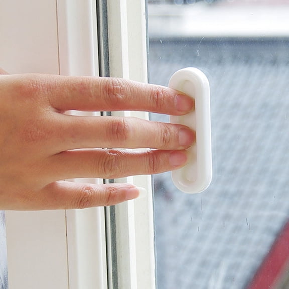 WRISTBIQUE 16Pcs White Plastic Adhesive Cabinet Drawer Handles Multi Function Push Pull Door Hardware