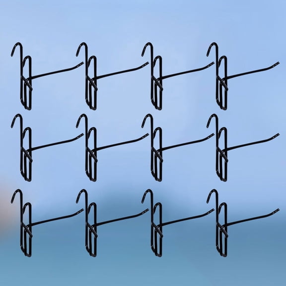 WRISTBIQUE 40Pcs Black Metal Hooks Heavy Duty Display Prop Hooks for Hanging Clothes