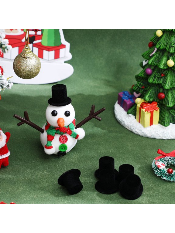 Tiny Clown Hats Black Velvet Resin for Crafts and DIY Decor 40Pcs