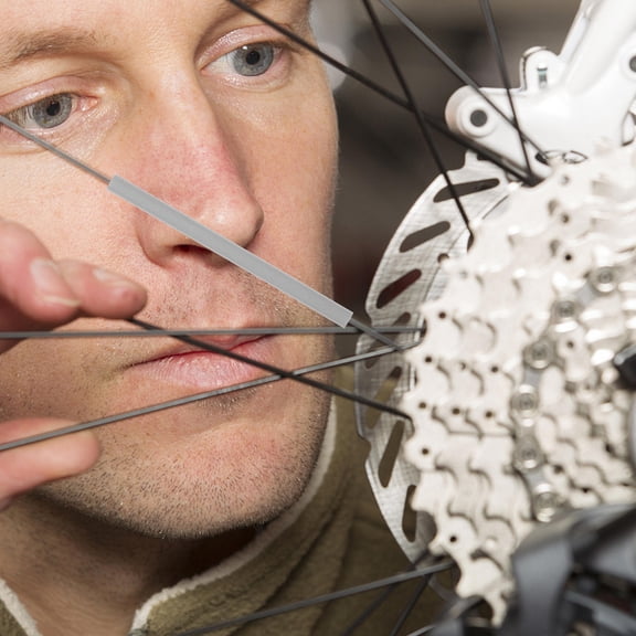 WRISTBIQUE 48PCS Bike Reflective Tape Bicycle Spokes Grey Plastic Wraps for Road and Mountain Bicycle Safety