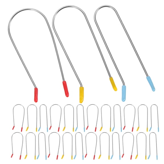 WRISTBIQUE Stainless Steel Hair Curlers, U Shape Clips, Assorted Colors, Fast Heating, 48Pcs