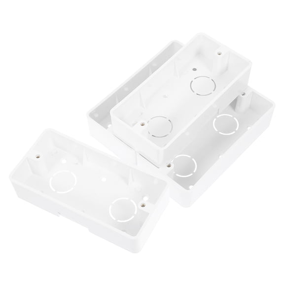 WRISTBIQUE 4Pcs Durable Plastic Electrical Box for Wall Outlets Surface Mount Switch Box for Connecting