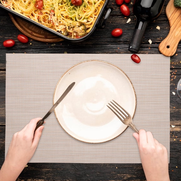 WRISTBIQUE 4Pcs Hot Pads for Kitchen Heat Insulated Table Placemat for Household Users White