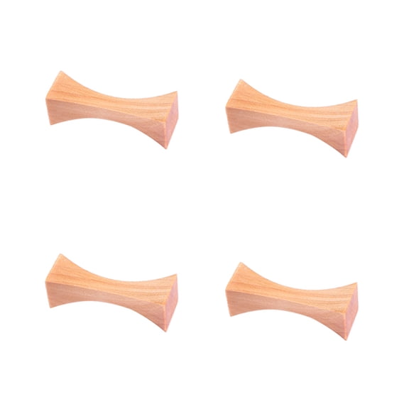 WRISTBIQUE 4Pcs Khaki Wooden Pillow Type Chopsticks Rest for Friends and Relatives 1.97*0.67*0.67in