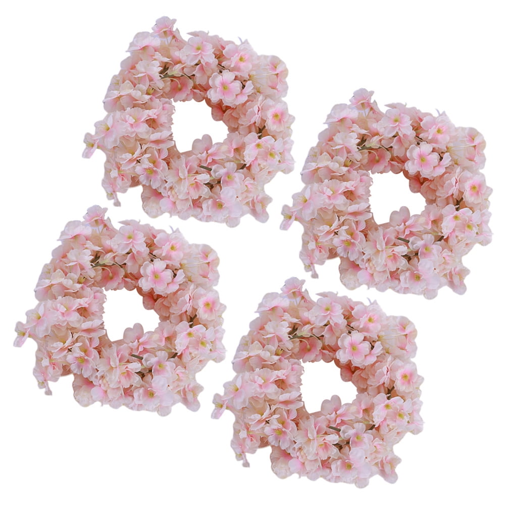 WRISTBIQUE 4Pcs Pink Imitation Cherry Blossom Rattan Strings Bendable ...