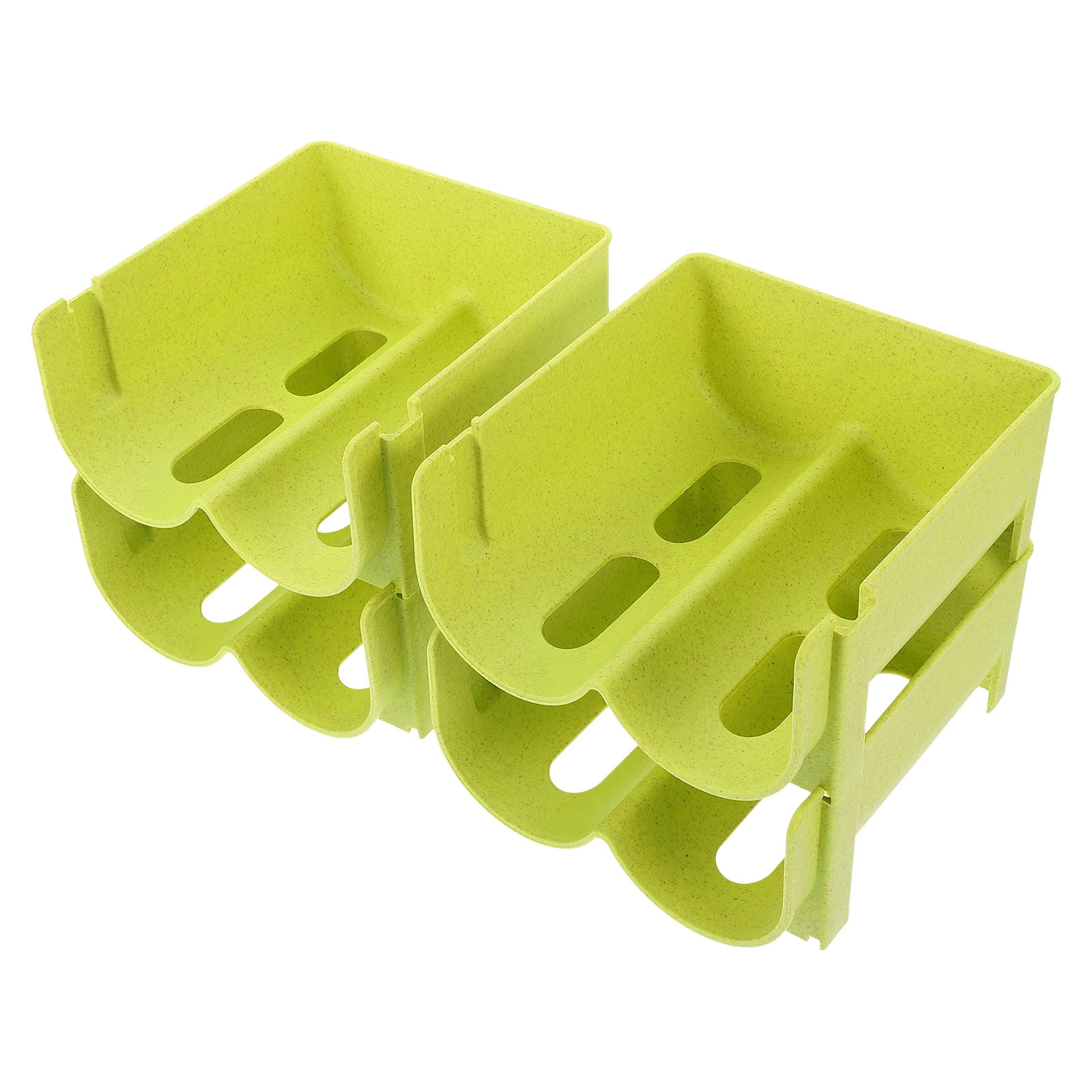 WRISTBIQUE 4Pcs Stackable Bottle Organizer Can Rack Green PP Material ...