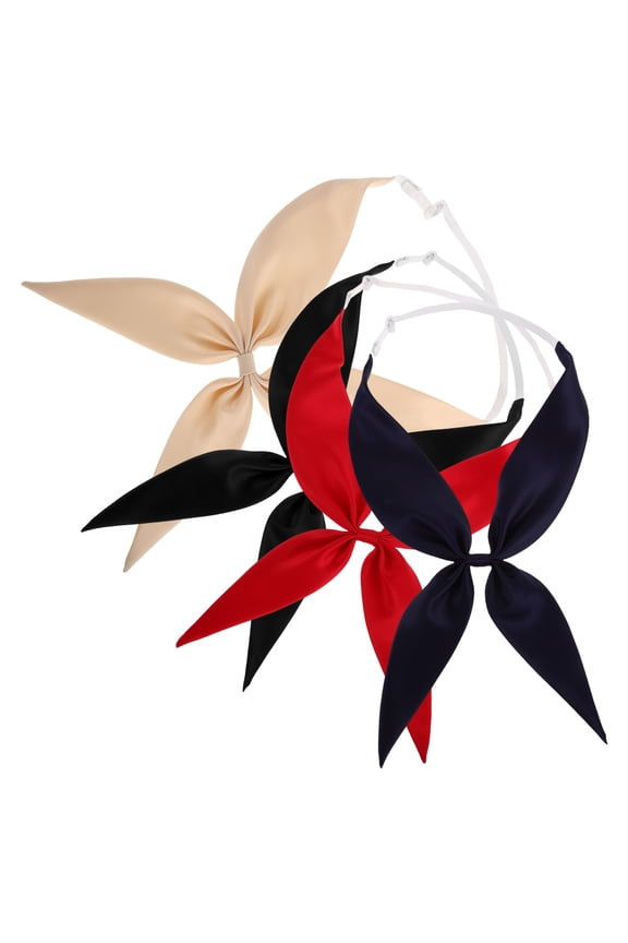4-Piece Breathable Sailor Scarf Set with Ribbon Tie, Assorted Colors for Party and Casual Wear