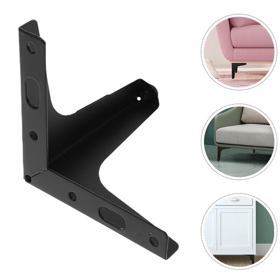 WRISTBIQUE Furniture Support Legs Metal Black for Sofa Couch Stabilization 4Pcs