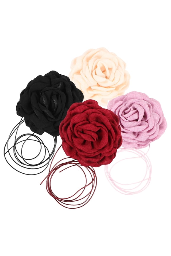 4-Piece White Statement Necklace Set for Women, Stylish Daily Wear Jewelry Accessories