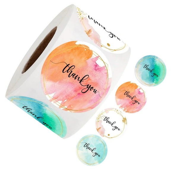 WRISTBIQUE Sealing Stickers Assorted Color T You Party Favor Decor 500Pcs