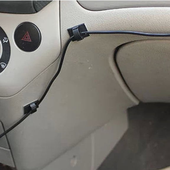 WRISTBIQUE Black Cable Clips Wire Holder for Car Wire Management, Easy to Install, 50 Pieces Organizer