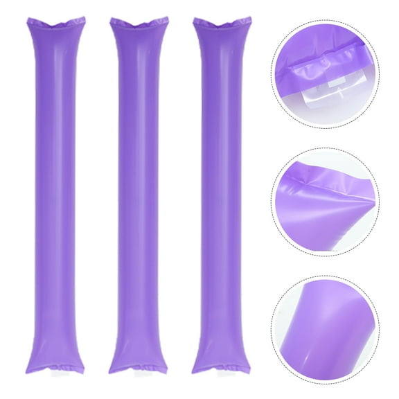 WRISTBIQUE 50Pcs Inflatable Sticks Noise Maker for Sports Games Purple PE