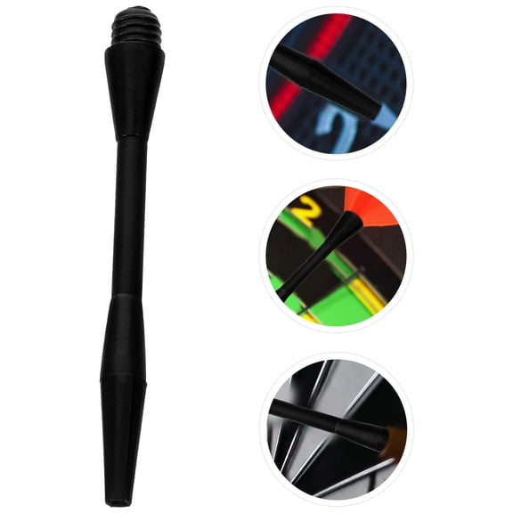 WRISTBIQUE 50Pcs Outdoor Black Nylon Dart Shafts Threaded Rods Resistant to Breakage for Steel Tip Darts