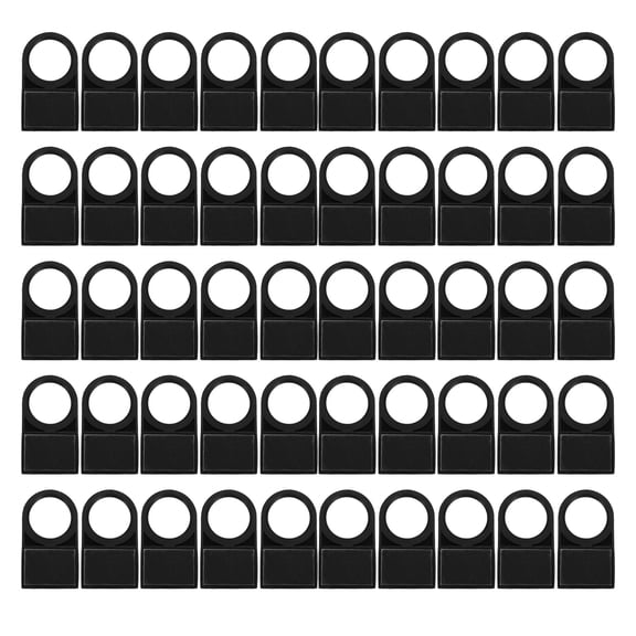 WRISTBIQUE Black Plastic Push Button Switch Indicator, Sturdy Material, 50Pcs