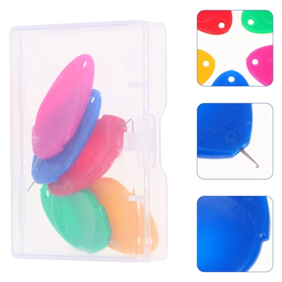 WRISTBIQUE 50 Pcs Plastic Sewing Thread Guides, Lightweight Needle Threading Assist Tools for Sewing Machines and Work