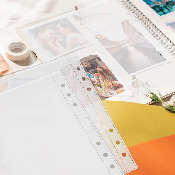 WRISTBIQUE Transparent Binder Pockets Document Protectors PP 50pcs