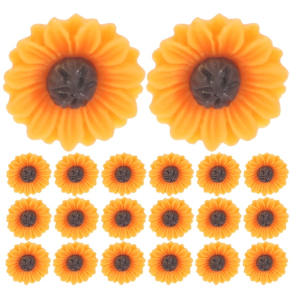 WRISTBIQUE 50Pcs Yellow Sunflower Pushpins Multi Function Thumb Tacks for Posters Map Markers